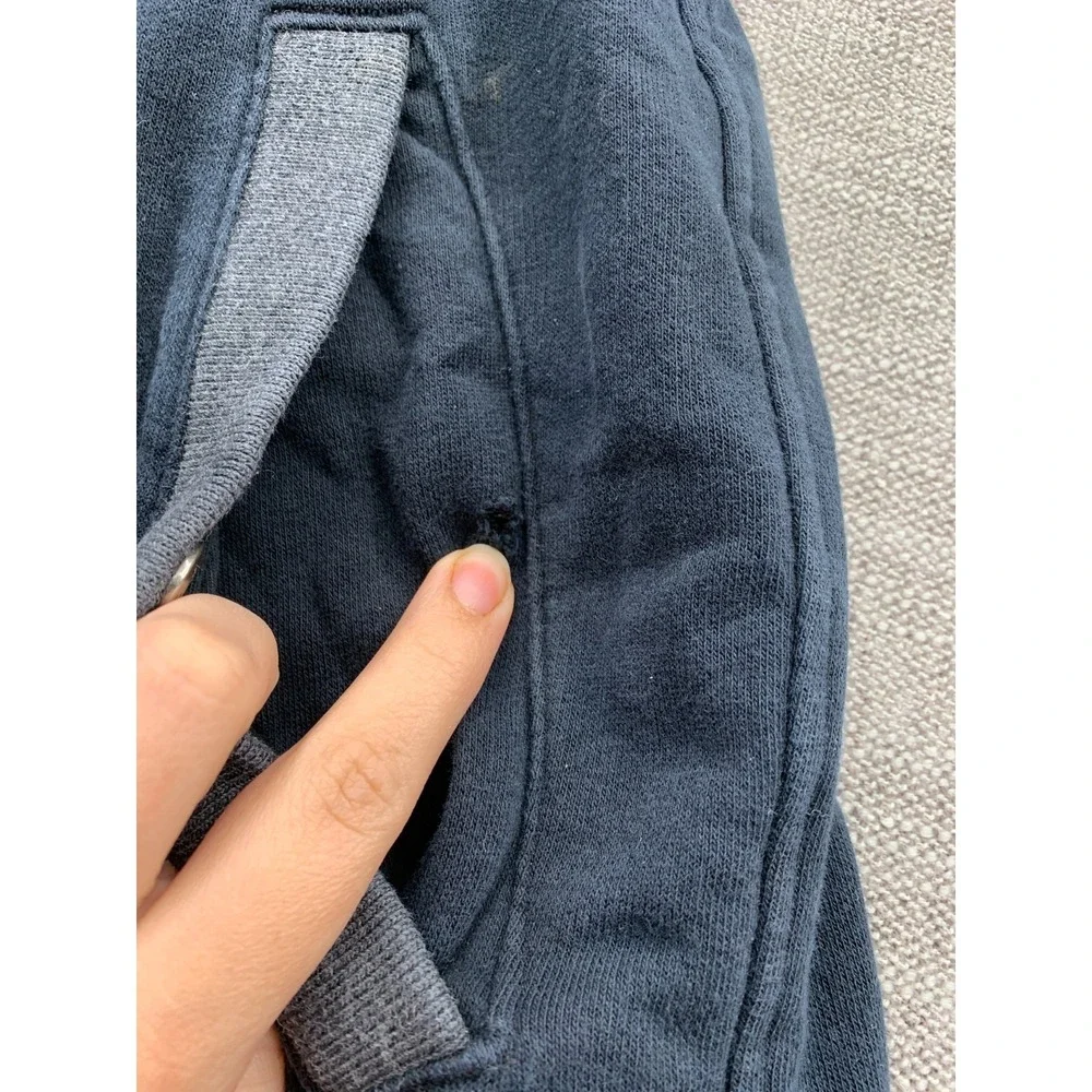 Air Jordan Sweat Shorts Mens‎ M Navy Blue Fleece Lined Ribbed Hem Elastic Waist